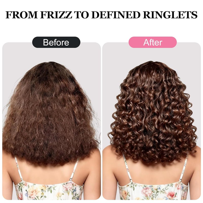 Weldilgit Curl Defining Brush for Thick Coily Hair, Firm-Bristle TPEE Detangling Brush for Coarse 4A–4C Curls, Dual-Sided Wide & Narrow Tooth Brush for Wet & Dry Curl Shaping– Women & Men (2054-Pastel Pink) - Image 4
